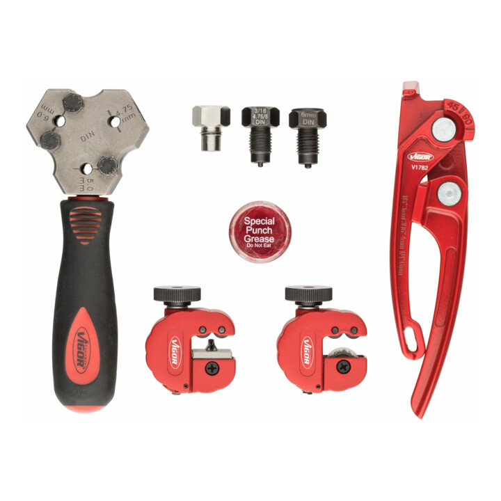 VIGOR Jeu d’outils pour bordureuse V5513, 12 pièces