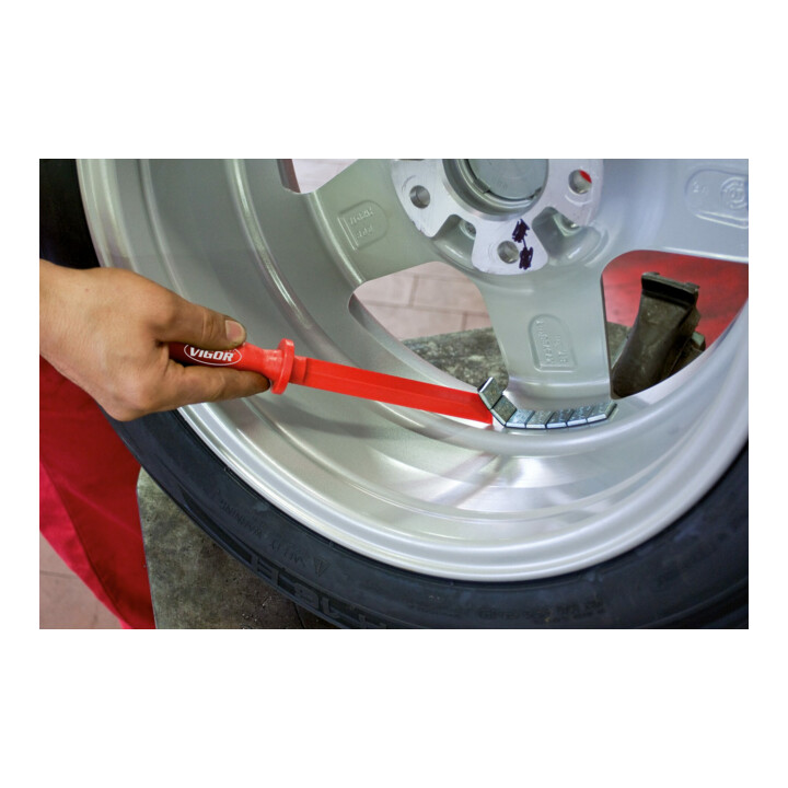 VIGOR Jeu d’outils pour enlever poids adhésifs V2512, 4 pièces