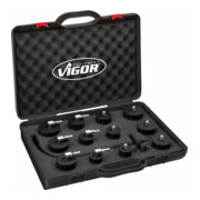 VIGOR Kit d’extracteurs Turbosystem pour systèmes à clic V4192, 12 outils