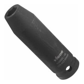 VIGOR Kraft Steckschlüssel Einsatz V5550L-10 Vierkant hohl 12,5 mm (1/2 Zoll) Außen-Sechskant Profil 10