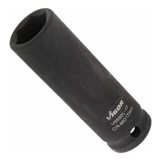 VIGOR Kraft Steckschlüssel Einsatz V5550L-17 Vierkant hohl 12,5 mm (1/2 Zoll) Außen-Sechskant Profil 17
