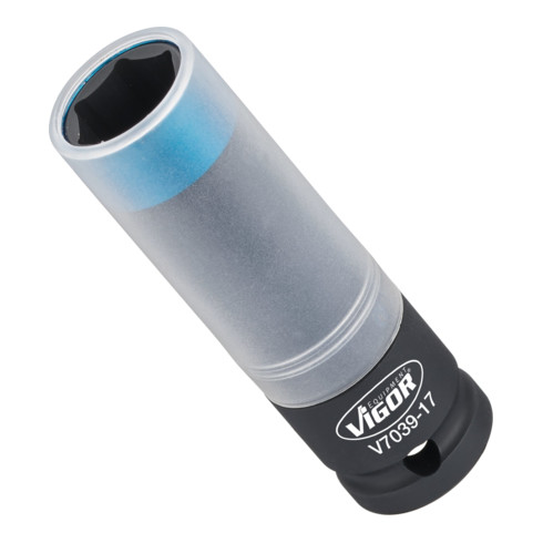 VIGOR Kraft-Steckschlüssel-Einsatz V7039-17 Vierkant hohl 12,5 mm (1/2 Zoll) Außen-Sechskant Profil 17