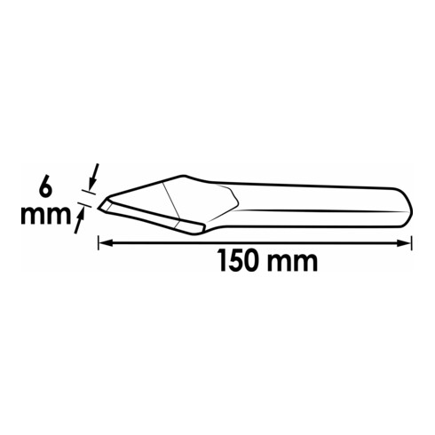 VIGOR Kreuzmeißel V1222 Gesamtlänge: 150 mm