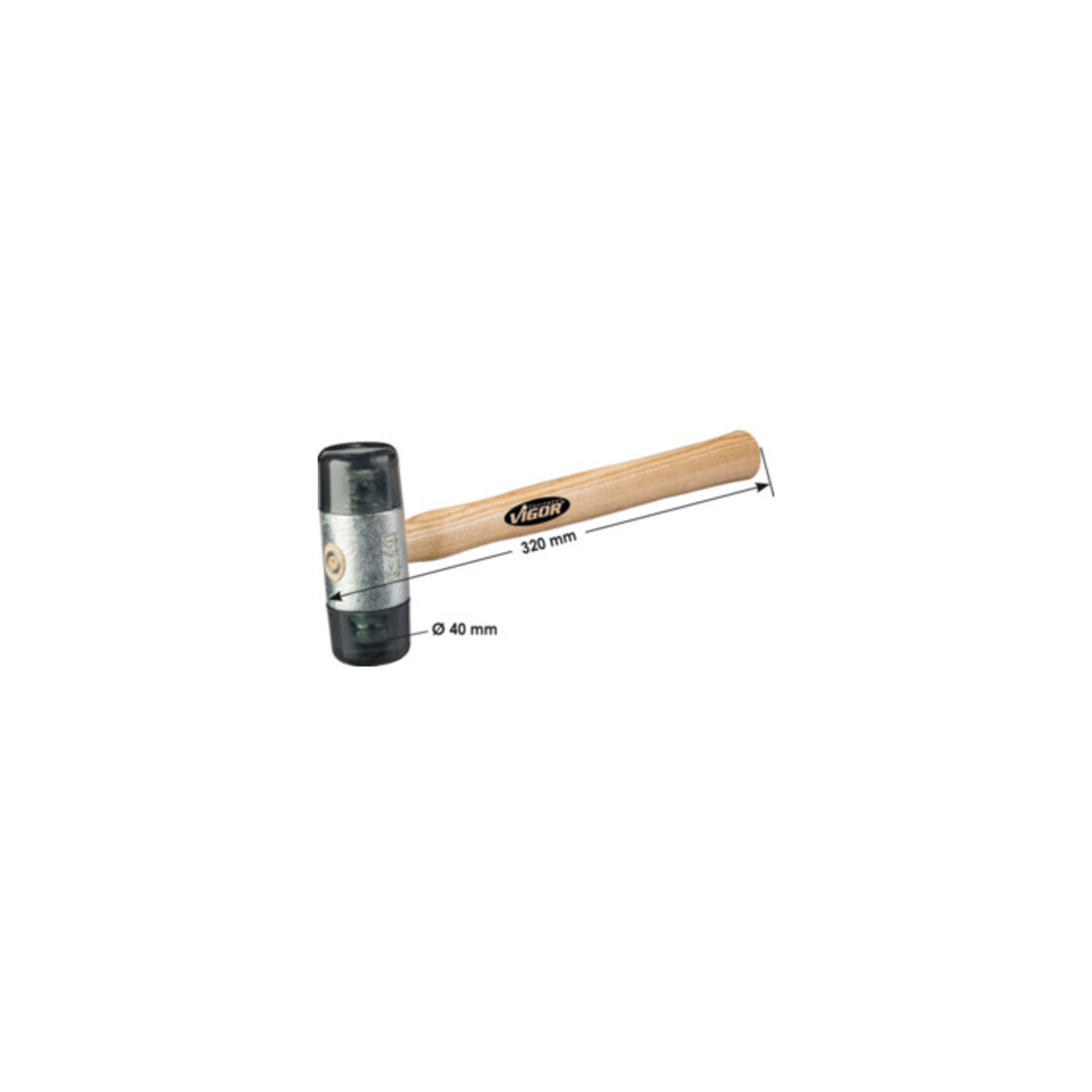 VIGOR Kunststoff-Schonhammer V4661 Gesamtlänge: 320 mm