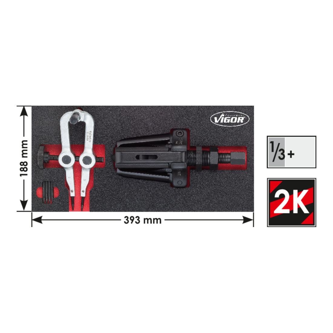 VIGOR Lagerinnenring-Abzieher inklusive Sicherungsring-Werkzeug V4921 Anzahl Werkzeuge: 8