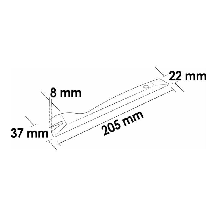 VIGOR Levier de déblocage et extracteur de clips dentelé V1371-6