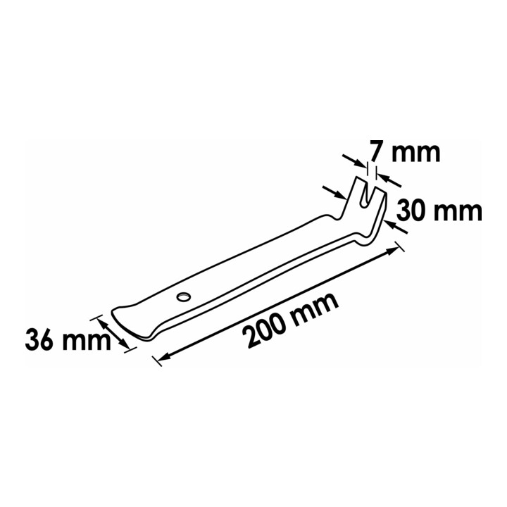 VIGOR Levier de déblocage et extracteur de clips large, unilatéral coudé V1371-1