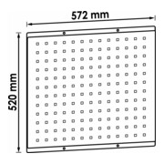 VIGOR Lochwandplatte für Werkstattwagen, Series L und XL, V6399, L x B: 520x 400 mm-5