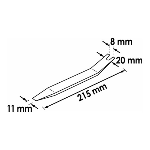 VIGOR Lösehebel V2495 Gesamtlänge: 210 mm