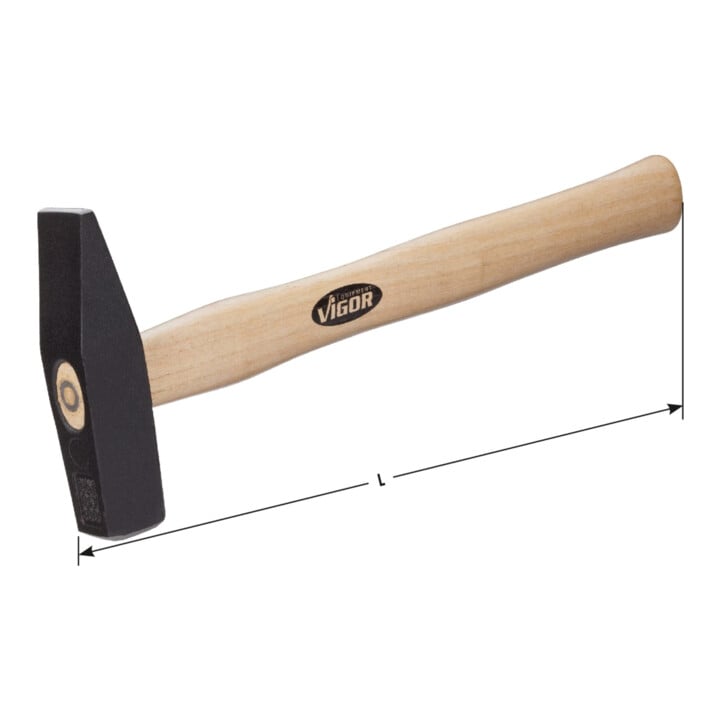 VIGOR Marteau de serrurier 500 g V2662 Longueur totale : 320 mm