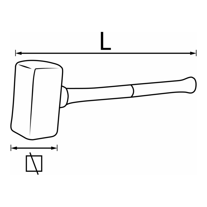 VIGOR Marteau en caoutchouc de 2,5 kg V2235