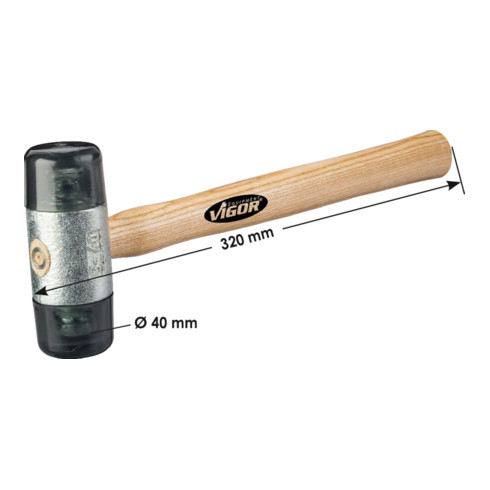 VIGOR Maillet en plastique V4661 Longueur totale : 320 mm