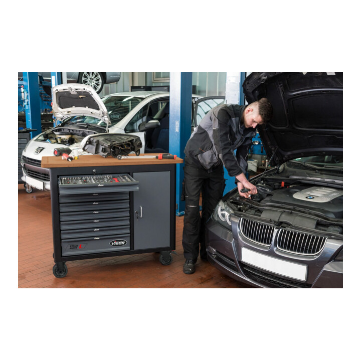 VIGOR Mobile Werkbank SeriesL, mit Sortiment, V4813/NKW, 336-teilig
