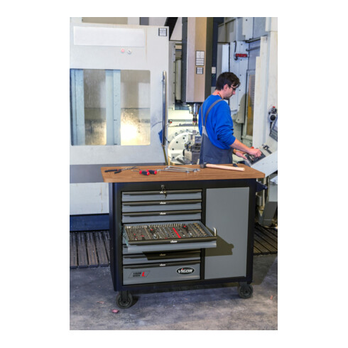 VIGOR Mobile Werkbank SeriesL, mit Sortiment, V5154, 375-teilig