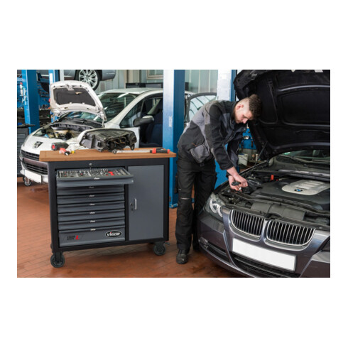 VIGOR Mobile Werkbank SeriesL, mit Sortiment, V5154, 375-teilig