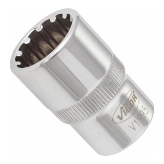 VIGOR Multiprofil-Steckschlüssel Einsatz Multiprofil V1995 Vierkant hohl 12,5 mm (1/2 Zoll) 17 Gesamtlänge: 38.1 mm