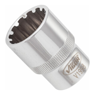 VIGOR Multiprofil-Steckschlüssel Einsatz Multiprofil V1998 Vierkant hohl 12,5 mm (1/2 Zoll) 20 Gesamtlänge: 38.1 mm