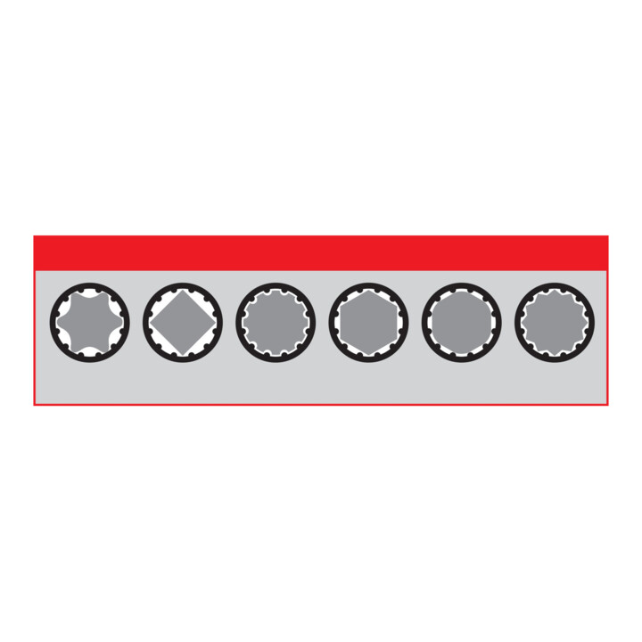 VIGOR Multiprofil-Steckschlüssel Einsatz Multiprofil V2002 Vierkant hohl 12,5 mm (1/2 Zoll) 27 Gesamtlänge: 42 mm
