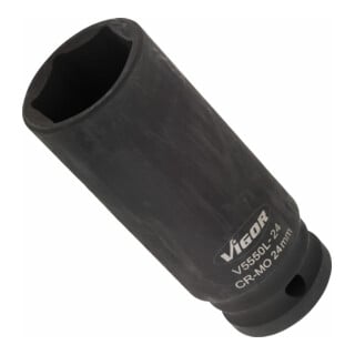 VIGOR Outils de mesure V5550L-24 Carré creux 12,5 mm (1/2 pouce) Profil hexagonal extérieur 24