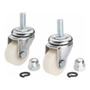 VIGOR Paire de roulettes pivotantes pour cric hydraulique V2481 V2632