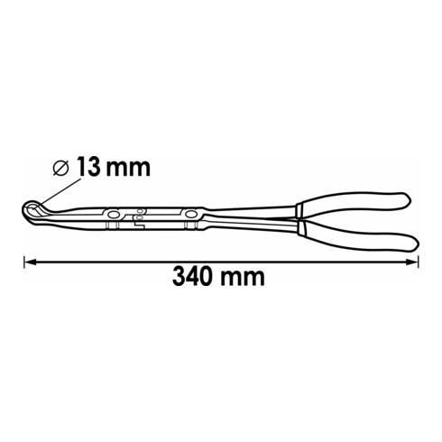 VIGOR Pince à bougie avec double articulation 13 mm V5494 Longueur totale : 340 mm