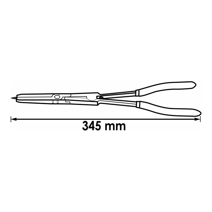 VIGOR Pince à circlips extérieure double articulation V5496, L 345 mm, 12 pièces