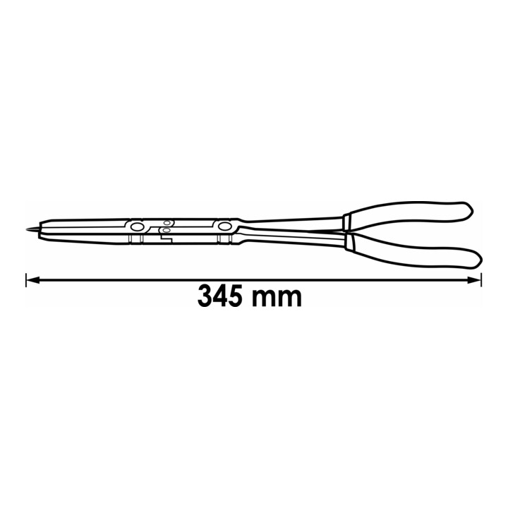 VIGOR Pince à circlips extérieure double articulation V5496, L 345 mm, 12 pièces