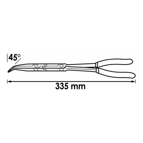 VIGOR Pince plate à double articulation V2782 335 mm