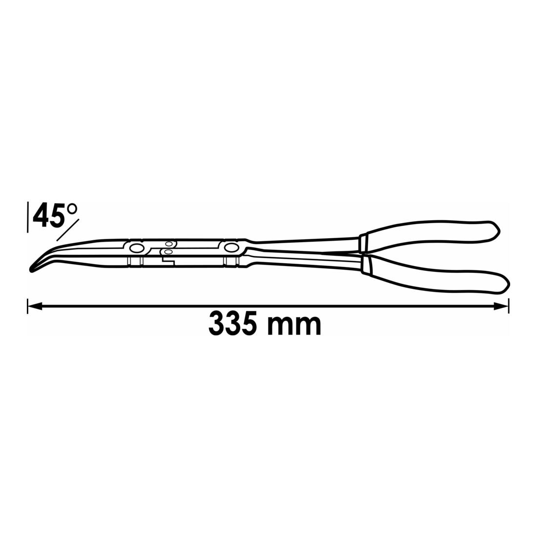 VIGOR Pince plate à double articulation V2782 335 mm