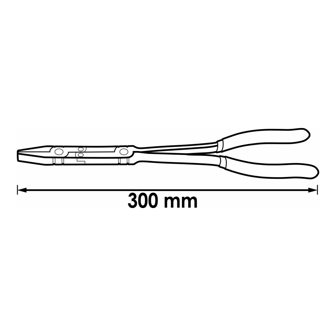 VIGOR Pince plate ronde à double articulation V2783 Longueur totale : 340 mm