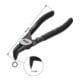 VIGOR Pince pour circlips, courbée / alésage V4428 Longueur totale : 140 mm