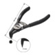 VIGOR Pince pour circlips, courbée / arbres V4430 Longueur totale : 140 mm
