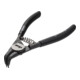 VIGOR Pince pour circlips, courbée / arbres V4430 Longueur totale : 140 mm