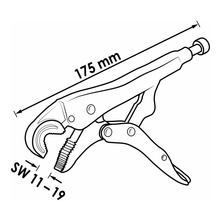 VIGOR Pince Universal-Grip petite V1804 L 125 mm