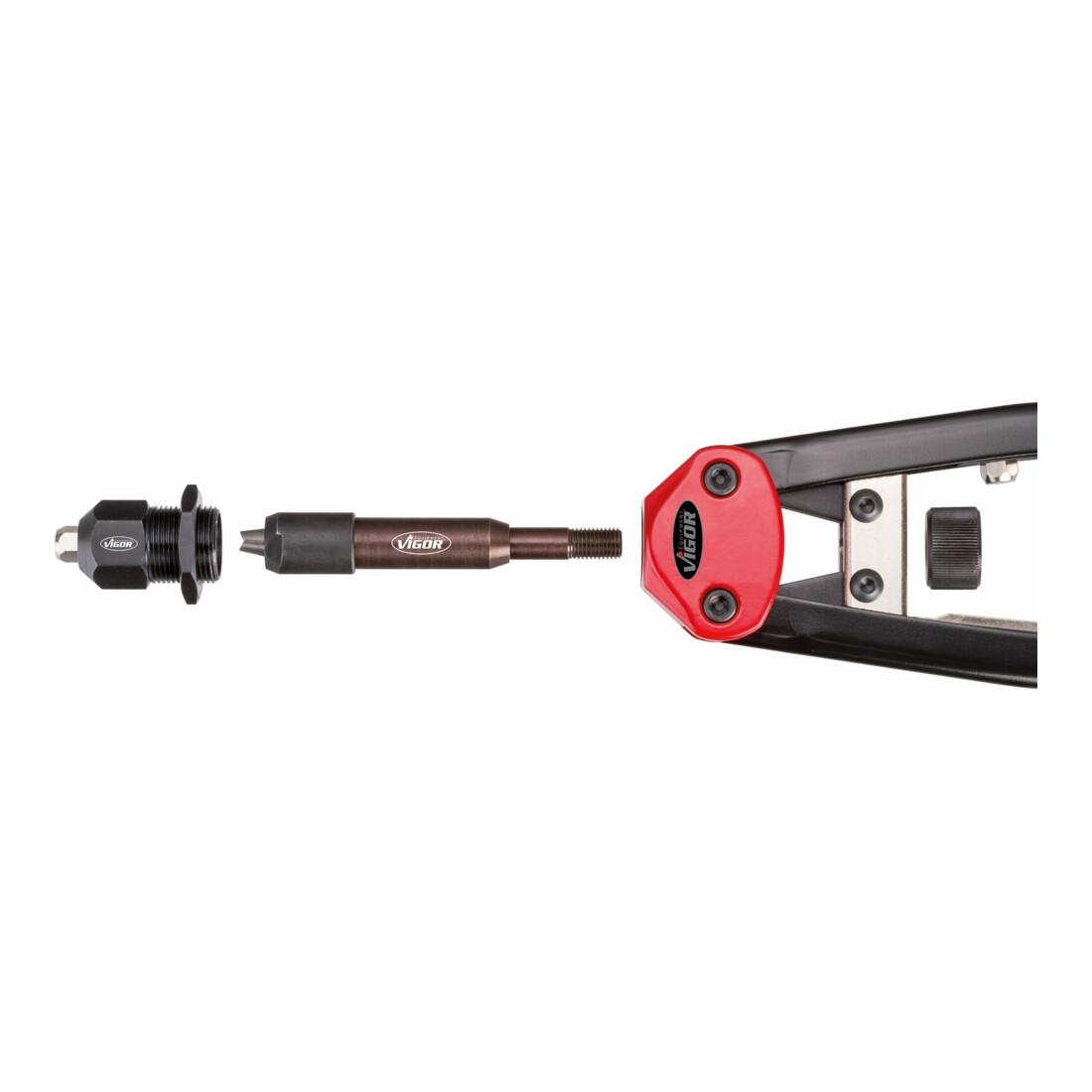 VIGOR Pinza universale per rivetti ciechi e dadi per rivetti V3735 320mm