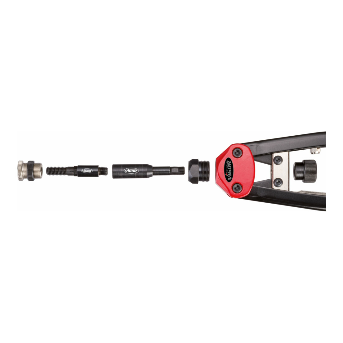 VIGOR Pinza universale per rivetti ciechi e dadi per rivetti V3735 320mm