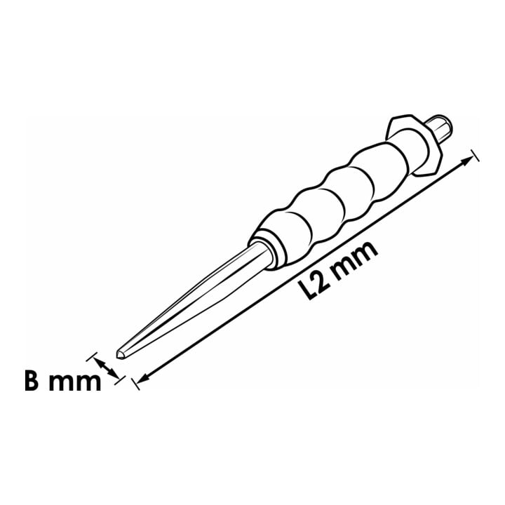 VIGOR Pointeau V6210-10 longueur totale : 185 mm
