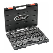 VIGOR quadro di manovra interno 10 = 3/8" a poligono interno, assortimento di bussole (XZN) V6018-1