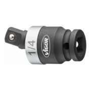 VIGOR Raccord articulé puissant V5505-1/4 Carré creux 6,3 mm (1/4 pouce) Carré plein 6,3 mm (1/4 pouce)