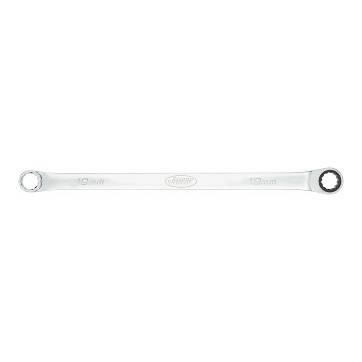 VIGOR Ratschen-Ringschlüssel, extra lang, V7031-19, SW 19 mm