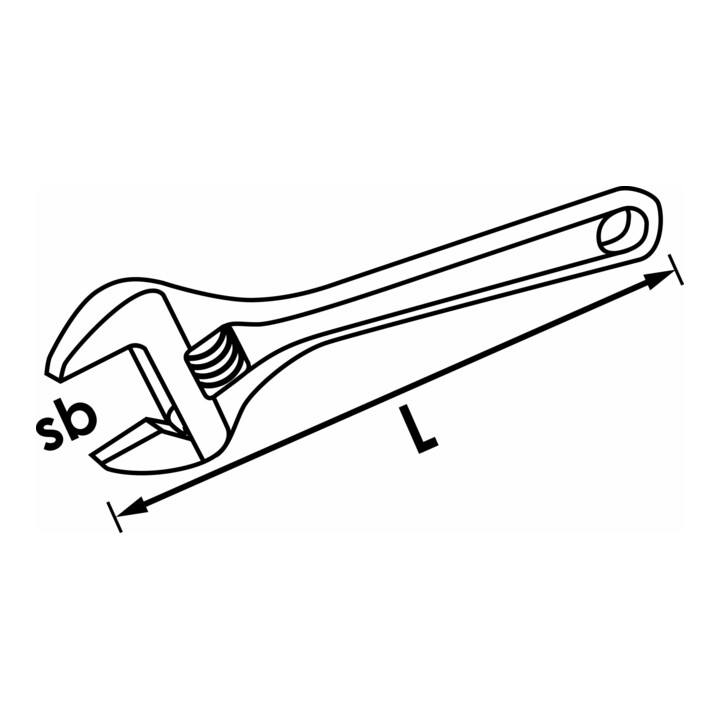 VIGOR Rollgabelschlüssel verstellbar 0 – 33 mm V6049