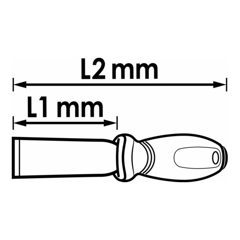 VIGOR Schaber 20 x 1,2 mm V2509 Gesamtlänge: 175 mm