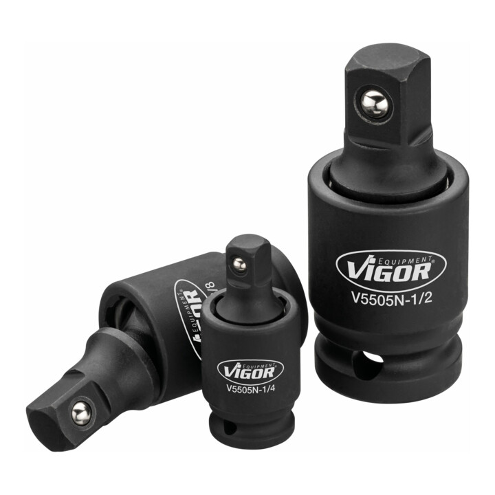 VIGOR Schlagschrauber Gelenkstück Satz, V5505N, 1/4 Zoll (6,3 mm) Vierkant, 3/8 Zoll (10 mm) Vierkant, 1/2 Zoll (12,5 mm) Vierkant, 1/4 Zoll (6,3 mm) Vierkant, 3/8 Zoll (10 mm) Vierkant, 1/2 Zoll (12,5 mm) Vierkant, 3-teilig
