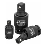 VIGOR Schlagschrauber Gelenkstück Satz, V5505N, 1/4 Zoll (6,3 mm) Vierkant, 3/8 Zoll (10 mm) Vierkant, 1/2 Zoll (12,5 mm) Vierkant, 1/4 Zoll (6,3 mm) Vierkant, 3/8 Zoll (10 mm) Vierkant, 1/2 Zoll (12,5 mm) Vierkant, 3-teilig-4