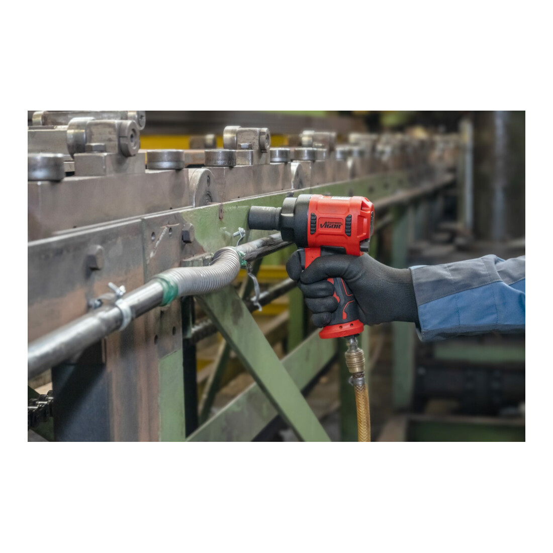 VIGOR Schlagschrauber, Mini, V5671N, Lösemoment maximal [Nm]: 1200 Nm, 1/2 Zoll (12,5 mm) Vierkant, Jumbohammer-Schlagwerk