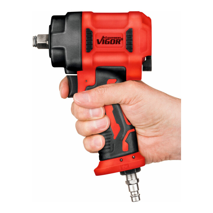 VIGOR Schlagschrauber, Mini, V5671N, Lösemoment maximal [Nm]: 1200 Nm, 1/2 Zoll (12,5 mm) Vierkant, Jumbohammer-Schlagwerk