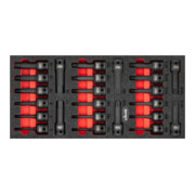 VIGOR Schlagschrauber Schraubendreher-Einsatz Satz, V5603, 24-teilig, 5 – 19 mm, M5 – M18, T30 – T80