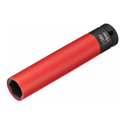 VIGOR Schlagschrauber Steckschlüsseleinsatz, lang, V5932, 1/2 Zoll (12,5 mm) Vierkant, Außen Sechskant Profil, SW 21 mm