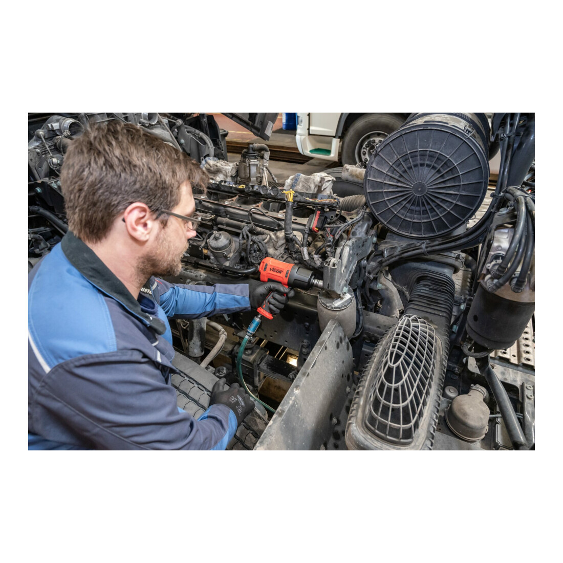 VIGOR Schlagschrauber, V4800N, Lösemoment maximal [Nm]: 1720 Nm, 1/2 Zoll (12,5 mm) Vierkant, Hochleistungs-Doppelhammer-Schlagwerk