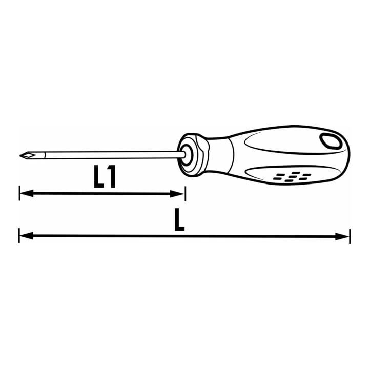 VIGOR Schlitz-Schraubendreher V1699 Schlitz Profil 0,8x4 Gesamtlänge: 161 mm